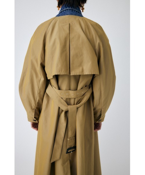 「MOUSSY」 トレンチコート 1 ライトカーキ レディース_画像4