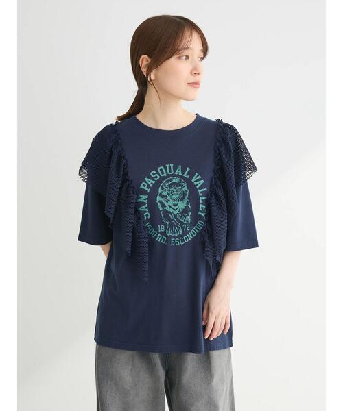 「Sugar spoon」 半袖Tシャツ FREE チャコールグレー レディース_画像5