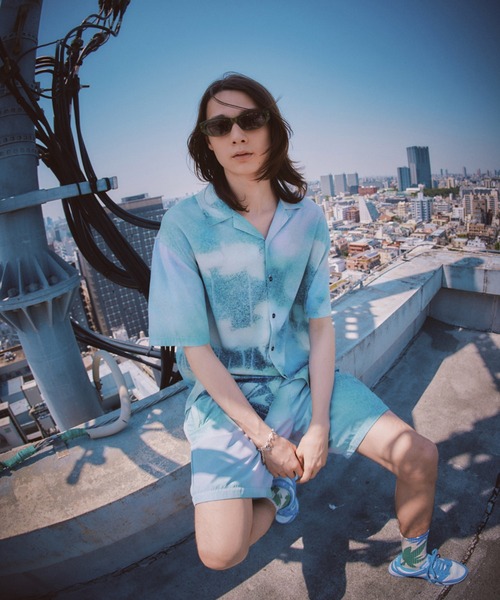 「HUF」 半袖シャツ LARGE ブルー メンズ_1