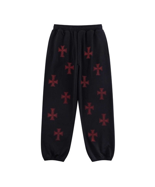 スウェットパンツ　Unknown London UNKNOWN LONDON(アンノウン・ロンドン)商品ページ - Cross Rhinestone