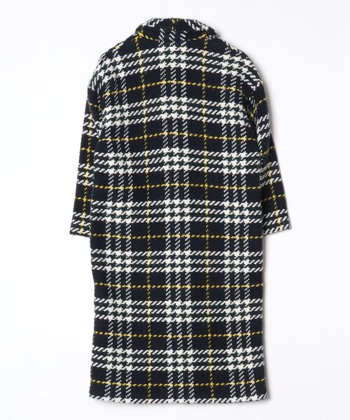 「JOHN BRANIGAN WEAVERS」 チェック柄コート - ネイビー レディース_画像2