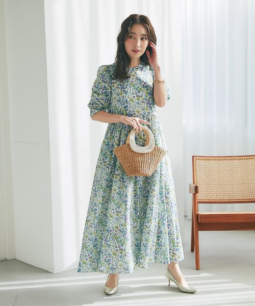 Bonpoint 花柄ギャザー入り半袖ワンピース12Y 【公式通販】