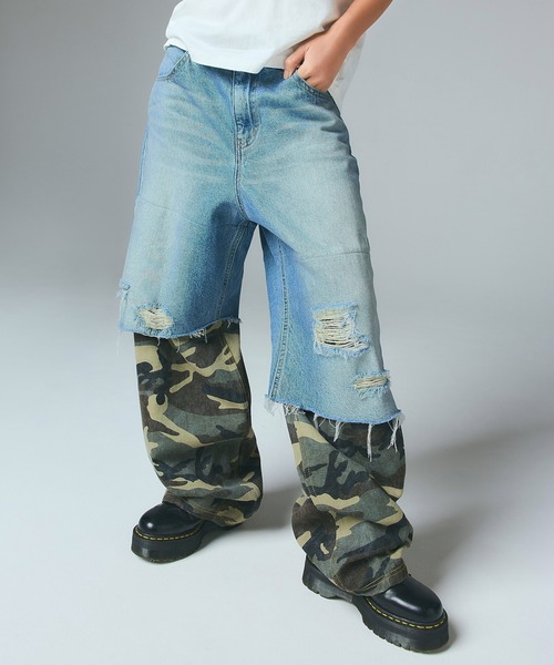 ジーンズ デニム デニムパンツ FADED CAMO LAYERED PANTS レディース メンズ_2
