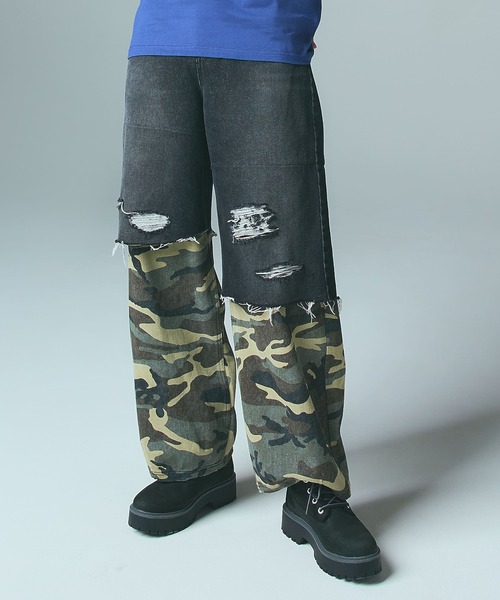 ジーンズ デニム デニムパンツ FADED CAMO LAYERED PANTS レディース メンズ_3