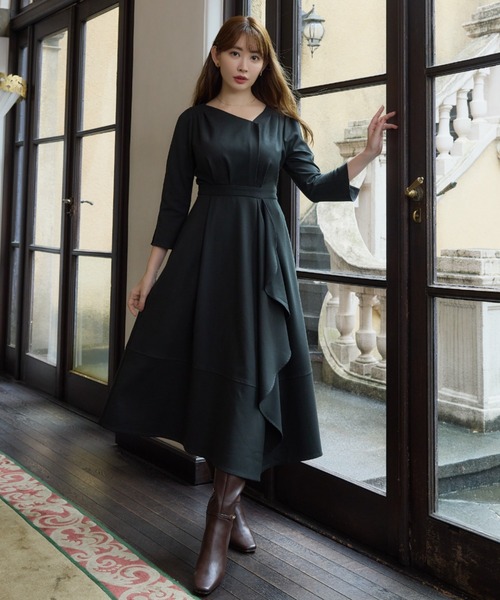 Her lip to 7分袖ワンピース M ブラック レディース : ZOZOTOWN Yahoo
