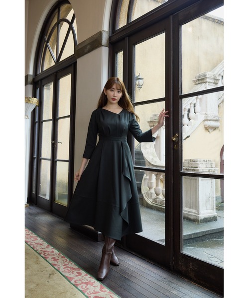 Her lip to 7分袖ワンピース M ブラック レディース : ZOZOTOWN Yahoo