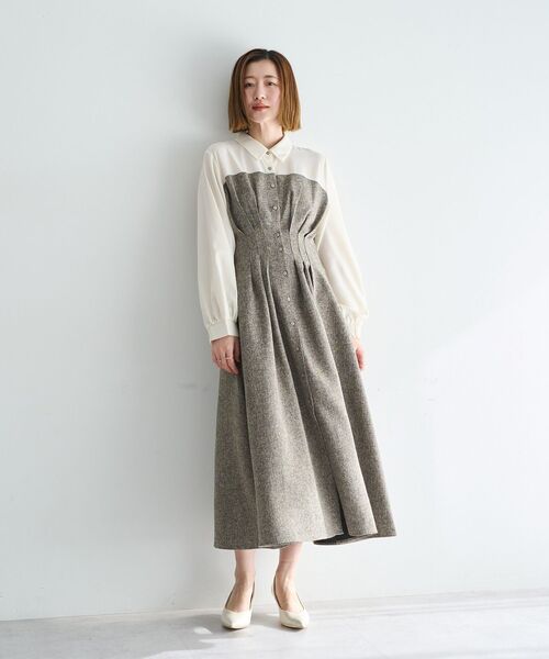 ワンピース ベアドッキングワンピース YECCA VECCA