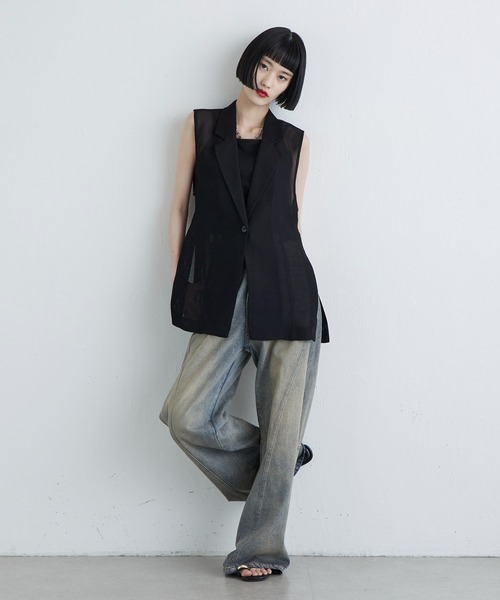 Lui's（ルイス） ベスト ジレ メッシュジレベスト レディース