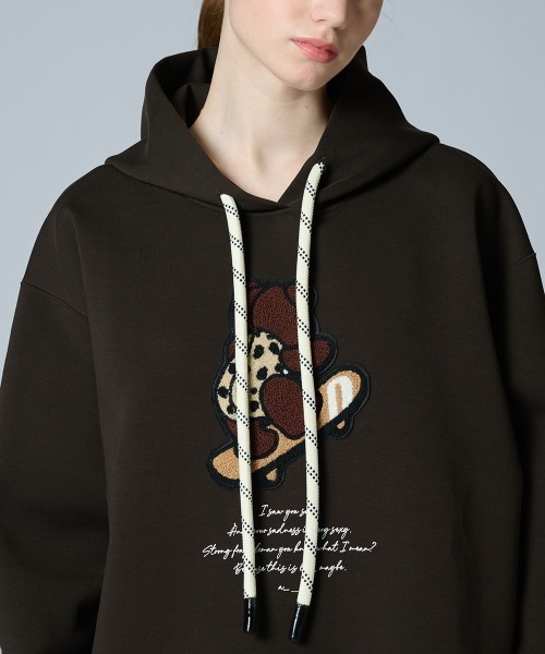 PING ベアダンボールニット プルオーバー パーカー 黒【M】 DOUBLE STANDARD CLOTHING（ダブルスタンダードクロージング