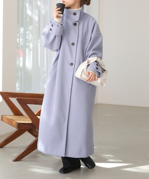 「RAY CASSIN」 ステンカラーコート FREE ブラック レディース_画像3