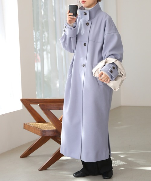 「RAY CASSIN」 ステンカラーコート FREE ブラック レディース_画像4