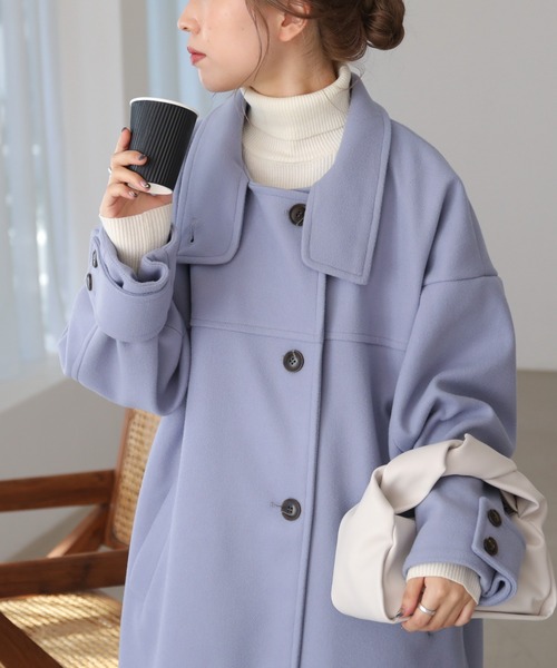 「RAY CASSIN」 ステンカラーコート FREE ブラック レディース_画像5