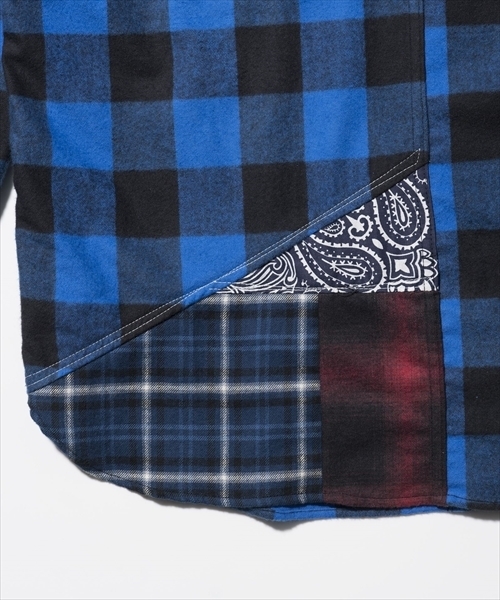 「SEVESKIG」 長袖シャツ X-LARGE レッド メンズ_画像9