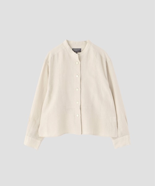 MARGALET HOWELL 　ファインリネンブラウス　ホワイト　サイズⅠ MARGARET HOWELL（マーガレットハウエル） ブラウス シャツ SHIRTING