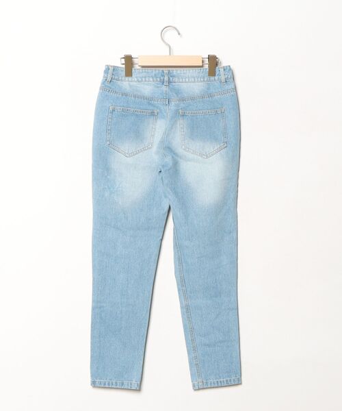 「goocy」 スキニーデニムパンツ M ブルー レディース_画像2