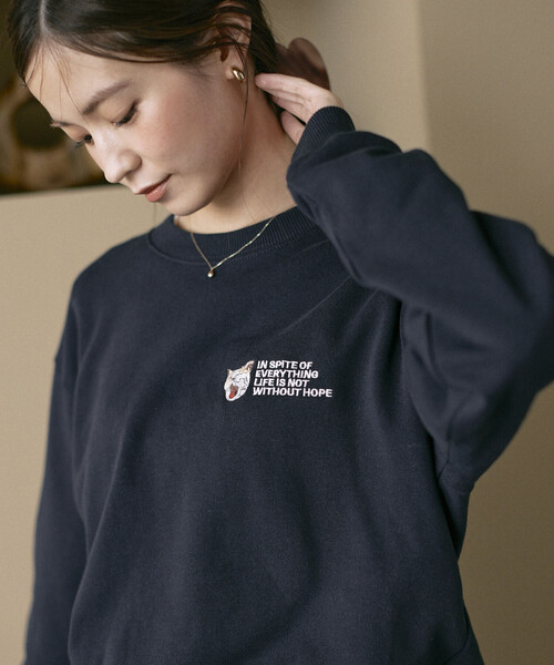 「Firsthand」 スウェットカットソー ONE SIZE グレー レディース_画像3