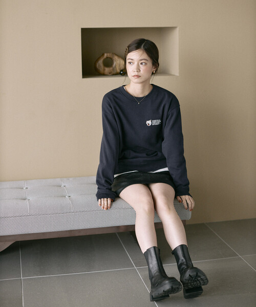 「Firsthand」 スウェットカットソー ONE SIZE グレー レディース_画像4