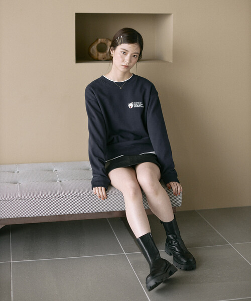 「Firsthand」 スウェットカットソー ONE SIZE グレー レディース_画像9