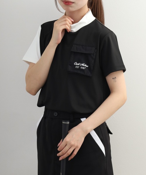 CECIL McBEE（セシルマクビー） tシャツ Outdoor Pocket Mock Neck Top