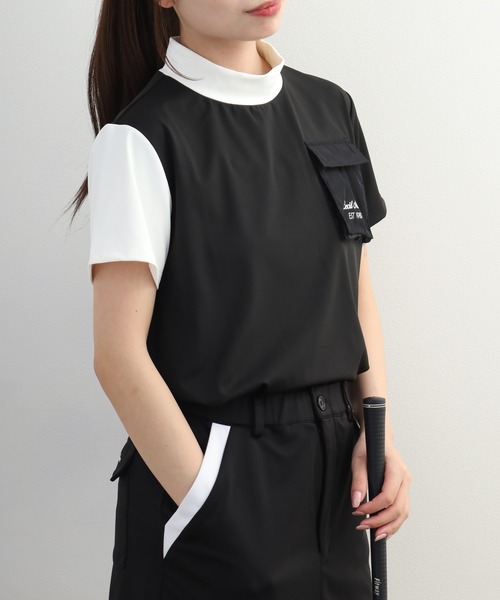 CECIL McBEE（セシルマクビー） tシャツ Outdoor Pocket Mock Neck Top