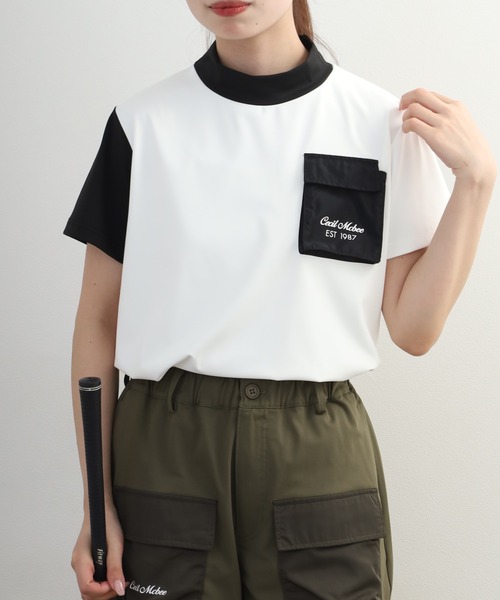 CECIL McBEE（セシルマクビー） tシャツ Outdoor Pocket Mock Neck Top