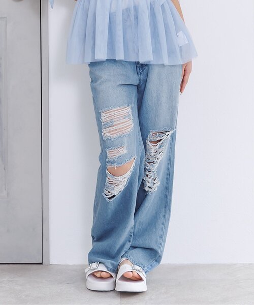 algy（アルジー） パンツ バックロゴワイドフレアパンツ キッズ 子供服