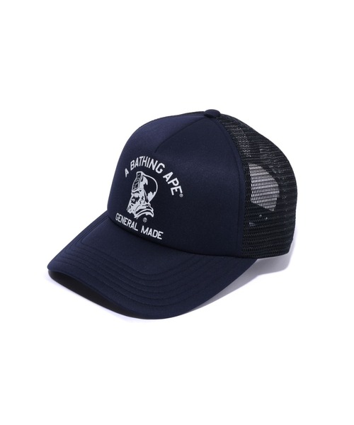 BAPE ネイビーキャップ 新品タグ付き A BATHING APE（アベイシングエイプ） キャップ FREE ネイビー メンズ