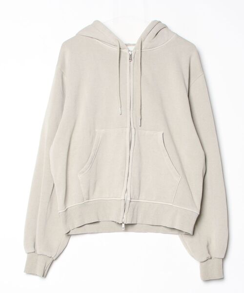 ジップアップパーカー M EMMA CLOTHES（エマクローズ） ジップアップパーカー M ベージュ