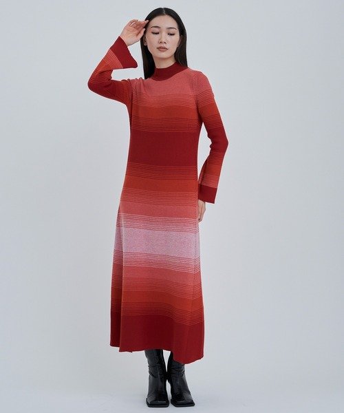 「WRAPINKNOT」 ニットワンピース 1 ブルー レディース_画像2