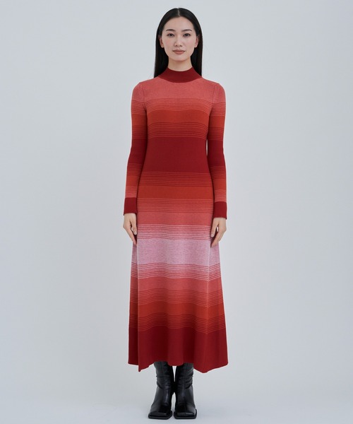 「WRAPINKNOT」 ニットワンピース 1 ブルー レディース_画像3