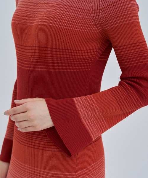 「WRAPINKNOT」 ニットワンピース 1 ブルー レディース_画像8