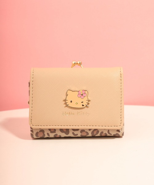 sanrio（サンリオ） ミニ 財布 日焼けキティ×アニマル柄口金財布