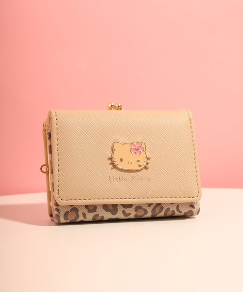 sanrio（サンリオ） ミニ 財布 日焼けキティ×アニマル柄口金財布