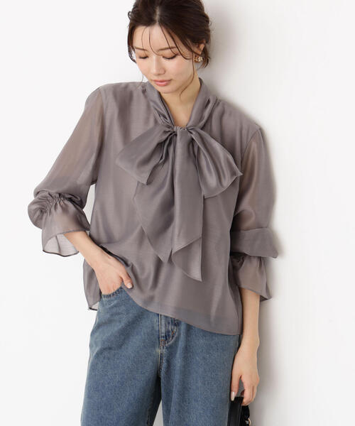 「PROPORTION BODY DRESSING」 長袖ブラウス MEDIUM ピンク レディース_画像8