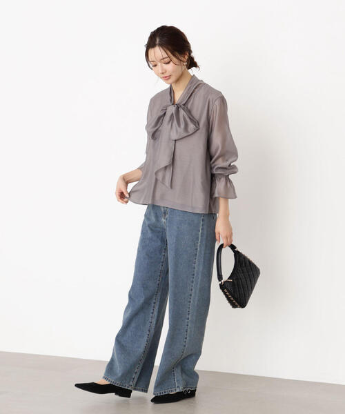 「PROPORTION BODY DRESSING」 長袖ブラウス MEDIUM ピンク レディース_画像9