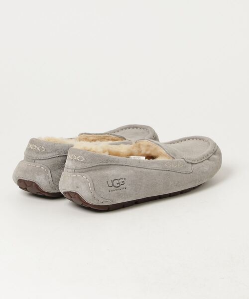 【美品】UGG アグ　モカシン 24cm グレー 秋冬 UGG Australia（アグオーストラリア） 「UGG」 モカシンシューズ 24cm