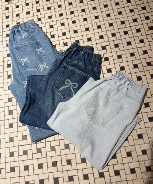 「one after another NICE CLAUP」 デニムパンツ SMALL ブルー レディース_画像4