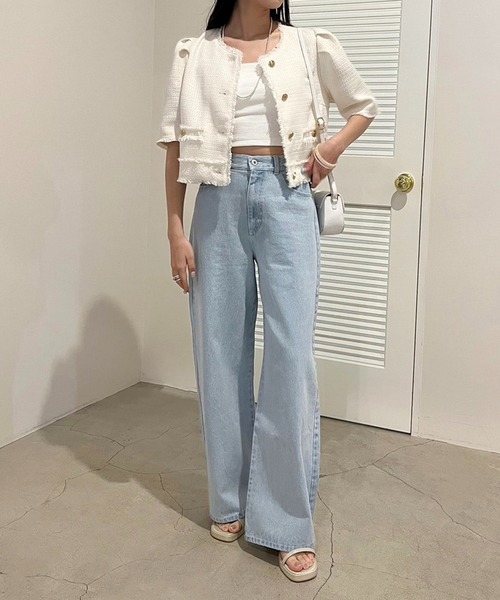 「one after another NICE CLAUP」 デニムパンツ SMALL ブルー レディース_画像5
