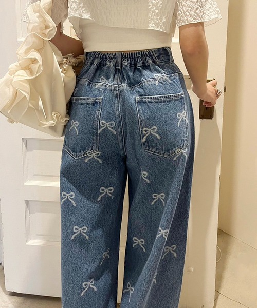 「one after another NICE CLAUP」 デニムパンツ SMALL ブルー レディース_画像8