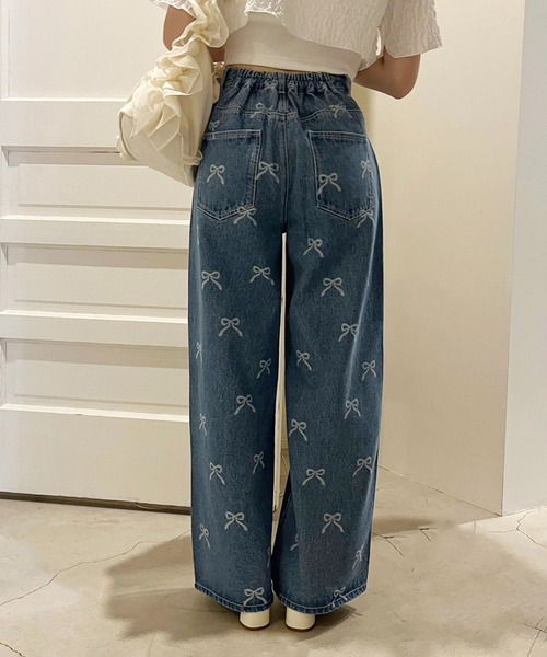「one after another NICE CLAUP」 デニムパンツ SMALL ブルー レディース_画像9