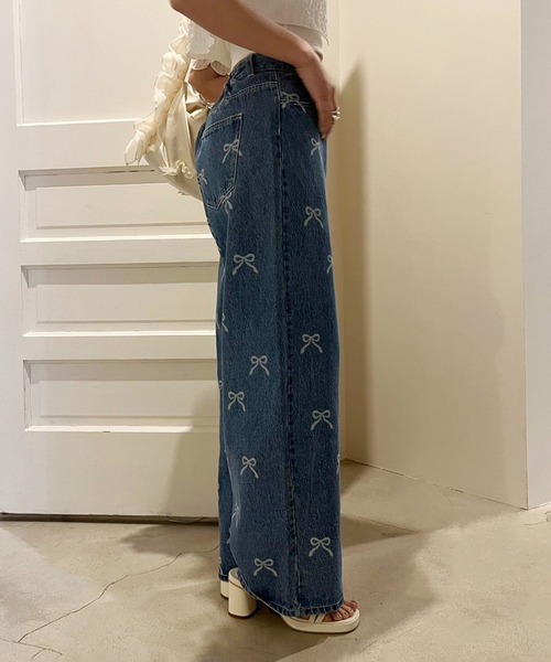 「one after another NICE CLAUP」 デニムパンツ SMALL ブルー レディース_画像10