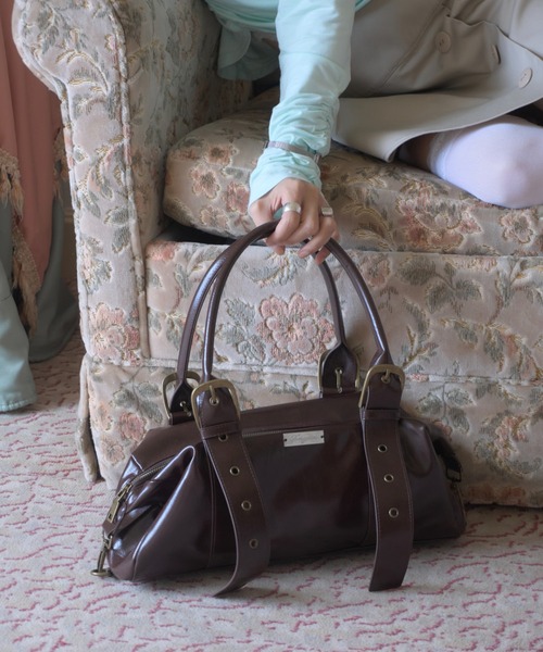 Smyeon ハンドバッグ Belt detail handbag/ベルトデザインハンドバッグ