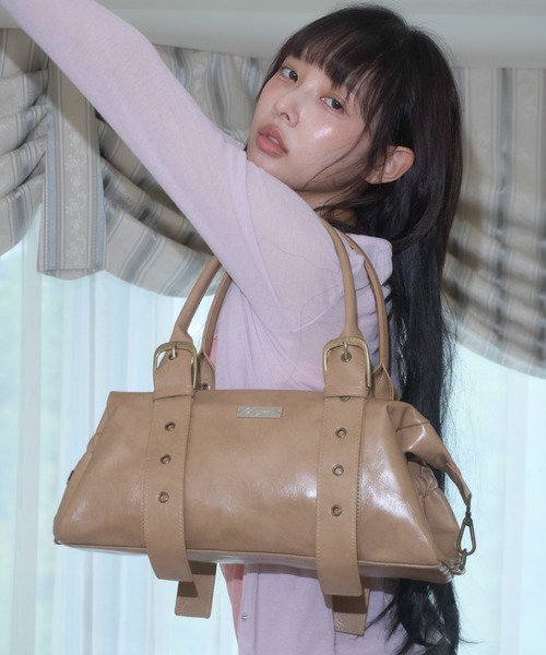 Smyeon ハンドバッグ Belt detail handbag/ベルトデザインハンドバッグ