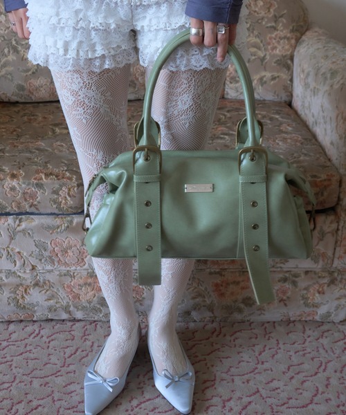 Smyeon ハンドバッグ Belt detail handbag/ベルトデザインハンドバッグ
