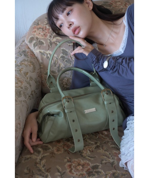 Smyeon ハンドバッグ Belt detail handbag/ベルトデザインハンドバッグ