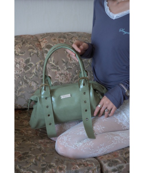 Smyeon ハンドバッグ Belt detail handbag/ベルトデザインハンドバッグ