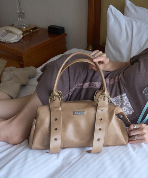 Smyeon ハンドバッグ Belt detail handbag/ベルトデザインハンドバッグ