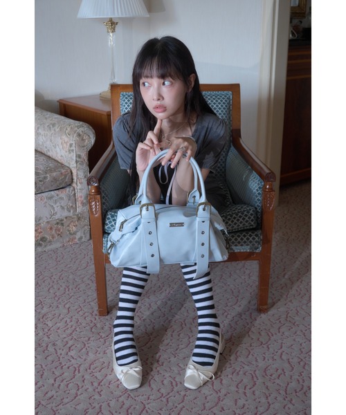 Smyeon ハンドバッグ Belt detail handbag/ベルトデザインハンドバッグ
