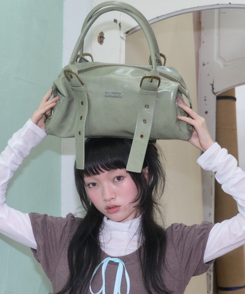 Smyeon ハンドバッグ Belt detail handbag/ベルトデザインハンドバッグ