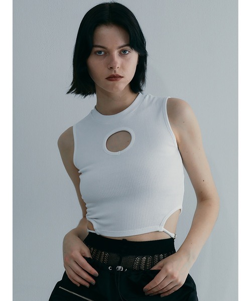 「SORIN」 ノースリーブトップス 38 レッド レディース_画像5